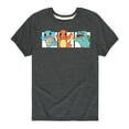 thumbnail image 1 of Pokémon - Squirtle, Charmander and Bulbasaur - Youth Short Sleeve Graphic T-Shirt, 1 of 5