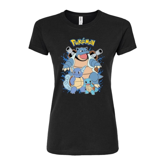 Pokémon - Squirtle Evolution - Juniors Fitted Graphic T-Shirt