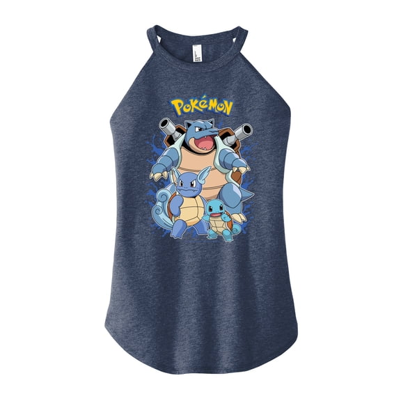 Pokémon - Squirtle Evolution - Juniors High Neck Tank Top