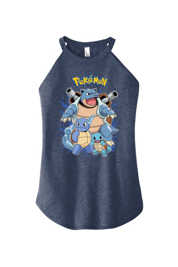 Pokémon - Squirtle Evolution - Juniors High Neck Tank Top