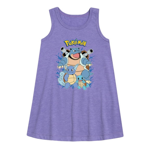 Pokémon - Squirtle Evolution - Youth Girls A-line Dress