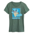 thumbnail image 1 of Pokémon - Squirtle Pokedex-  Women's Short Sleeve Graphic T-Shirt, 1 of 5