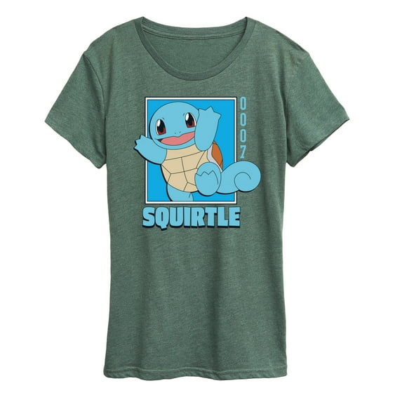 Pokémon - Squirtle Pokedex- Women's Short Sleeve Graphic T-Shirt