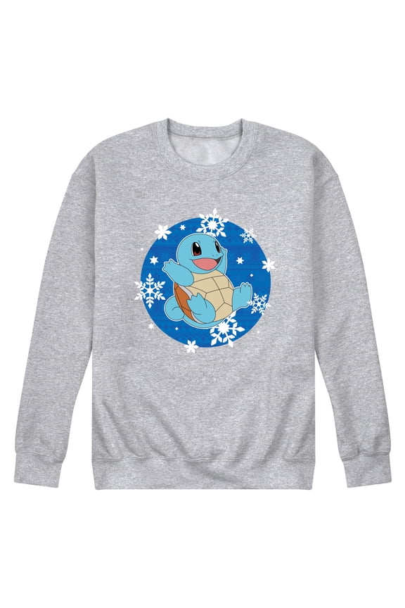 Pokémon - Squirtle Snowflake Pattern - Men's Crew Fleece Sweatshirt