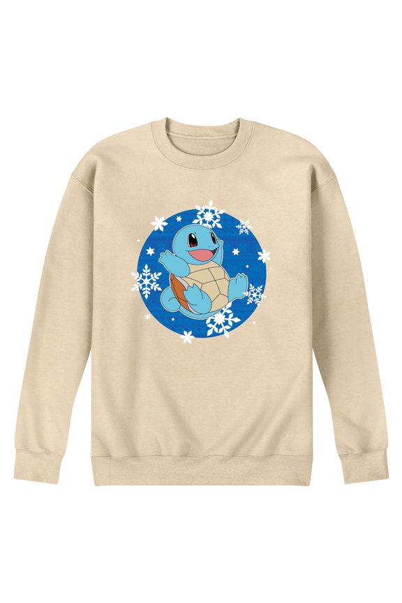 Pokémon - Squirtle Snowflake Pattern - Men's Crew Fleece Sweatshirt