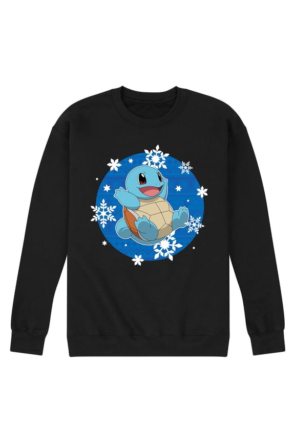 Pokémon - Squirtle and Snowflakes - Men's Crew Fleece Sweatshirt