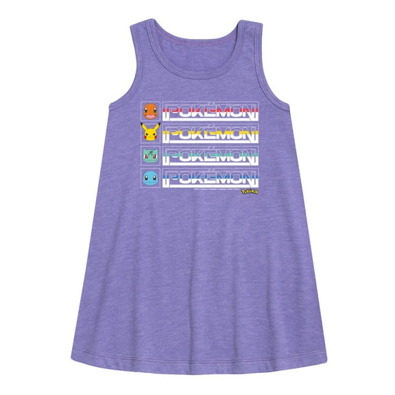 Pokémon - Starter Pokémon Logo - Youth Girls A-line Dress