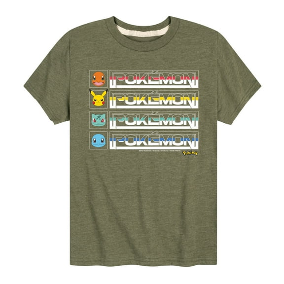 Pokémon - Starter Pokémon Logo - Youth Short Sleeve Graphic T-Shirt