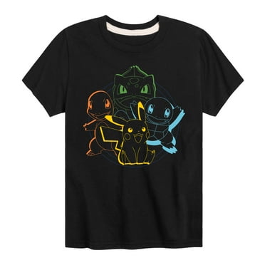 Pokémon - Starter Pokémon Outline - Youth Short Sleeve Graphic T-Shirt