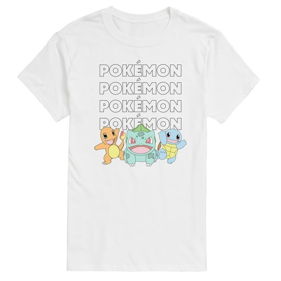 Pokémon - Starter Trio Pastel - Men's Short Sleeve Graphic T-Shirt