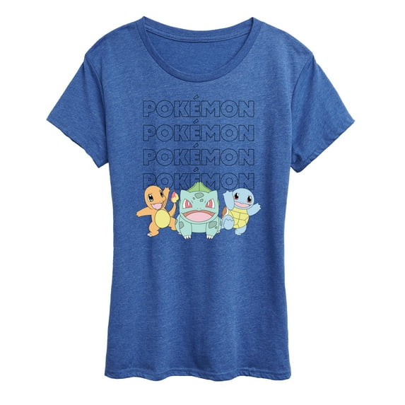 Pokémon - Starter Trio Pastel - Women's Short Sleeve Graphic T-Shirt