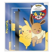 Pokémon Stationery Bundle, 3-Ring Vinyl Binder, 1-inch O-Rings, Notebook, Composition Book, Folder