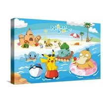 Pokémon - Summer Canvas Wall Poster, 14.725" x 22.375"