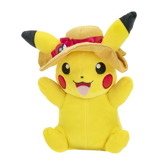 Pokmon Summer Hat Pikachu Plush - 8"