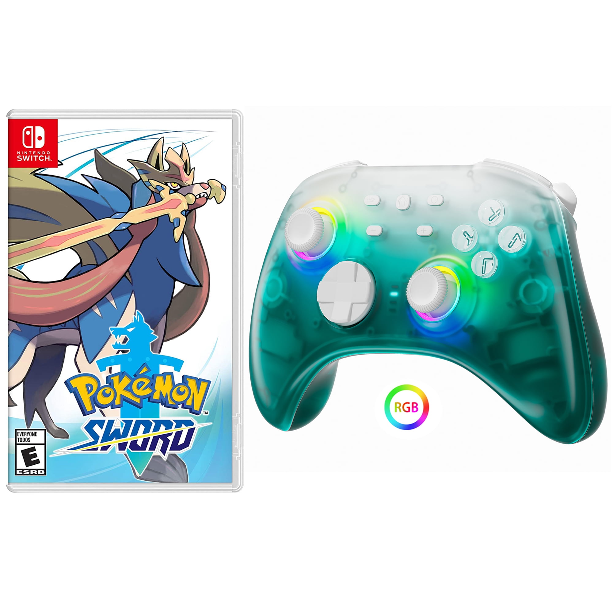 Pokemon Sword Game Disc Switch Pro Controller for Nintendo Switch OLED Lite Wireless Switch Remote for PC IOS Android Steam