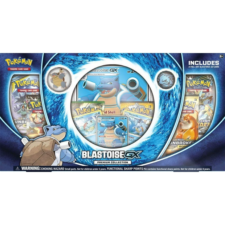 Pokémon TCG: Blastoise-GX Premium Collection- 3 Foil Cards