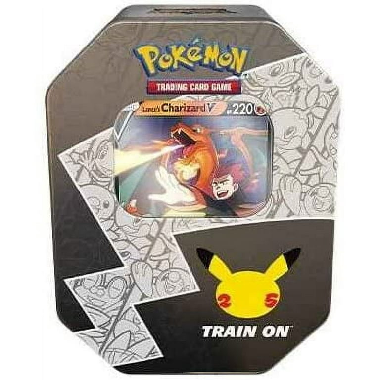 Pokémon TCG: Celebrations Tin (International) - Lance's Charizard (25th  Anniversary Set) - 4 Packs - Promo Card