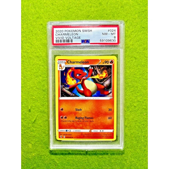 Pokmon TCG Charmeleon PSA 8 SWSH 2020 POKEMON Sword & Shield Vivid Voltage HP90