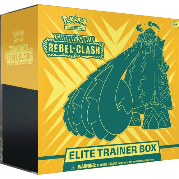 Pokmon TCG: Sword & Shield 2Rebel Clash Elite Trainer Box- 8 Booster Packs | 45 Energy Cards | 6 Dice|