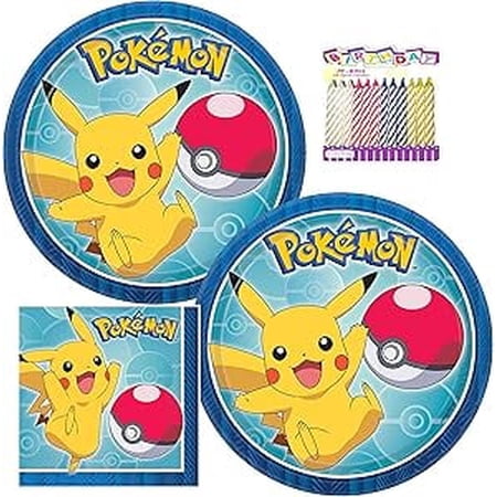 Pokémon Tableware Party Kit for Cake (16 Guests)