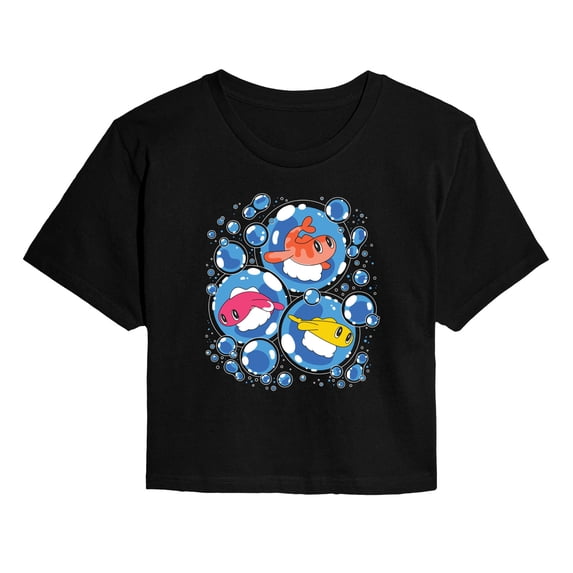 Pokémon - Tatsugiri Bubbles - Juniors Cropped Graphic T-Shirt