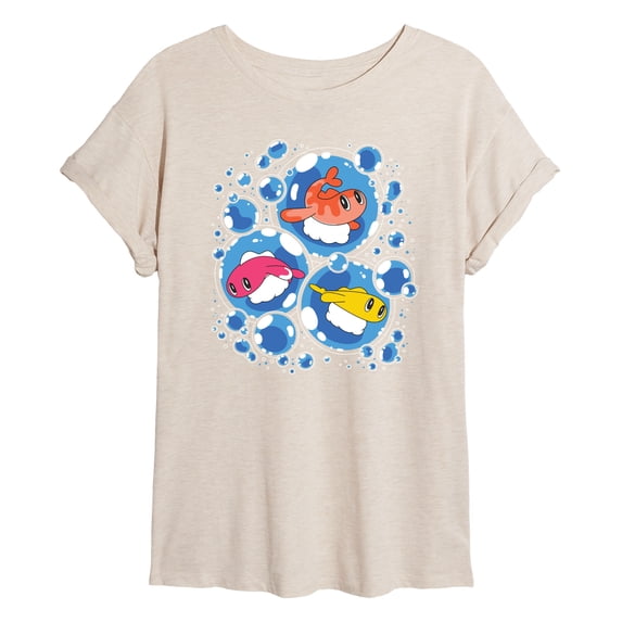 Pokémon - Tatsugiri Bubbles - Juniors Oversized Graphic T-Shirt