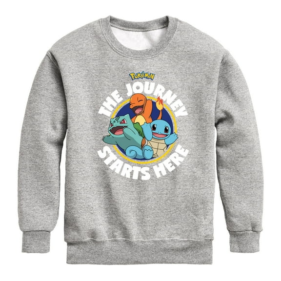 Pokémon - The Journey Start Here - Youth Crewneck Fleece Sweatshirt