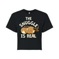 thumbnail image 1 of Pokémon - The Snuggle Eevee - Juniors Cropped Cotton Blend T-Shirt, 1 of 4