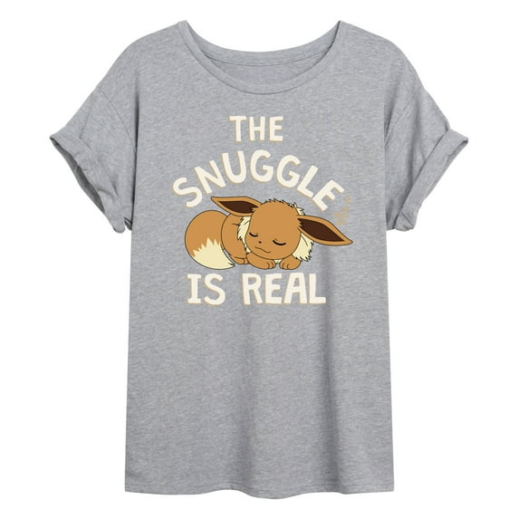 Pokémon - The Snuggle Eevee - Juniors Ideal Flowy Muscle T-Shirt