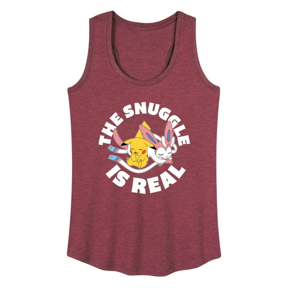 Pokémon - The Snuggle Is Real Pikachu And Sylveon - Women's Racerback Tank Top