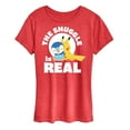 thumbnail image 1 of Pokémon - The Snuggle Is Real Pikachu and Piplup  - Women's Short Sleeve Graphic T-Shirt, 1 of 5