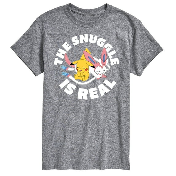 Pokémon - The Snuggle Is Real Pikachu and Sylveon - Men's Short Sleeve Graphic T-Shirt