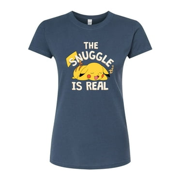 Pokémon - The Snuggle Pikachu - Juniors Fitted Graphic T-Shirt