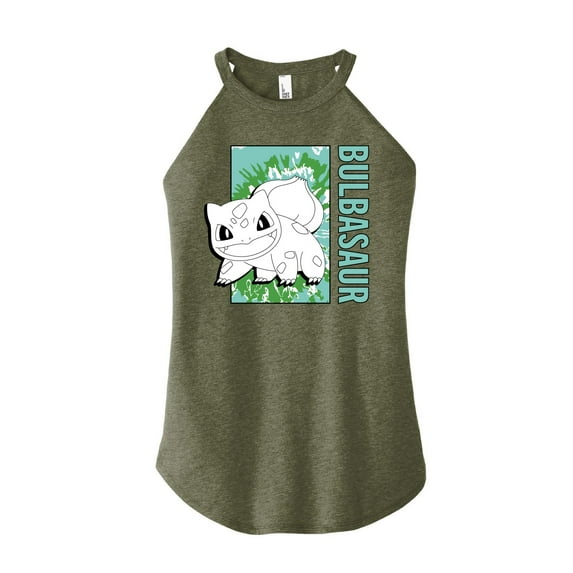 Pokémon - Tie Dye Bulbasaur - Juniors High Neck Tank Top