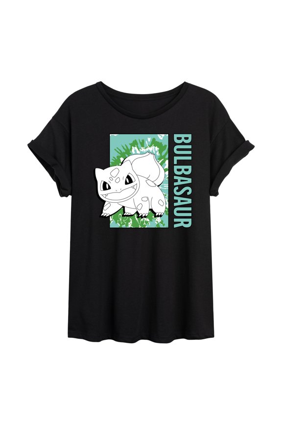 Pokémon - Tie Dye Bulbasaur - Juniors Ideal Flowy Muscle T-Shirt