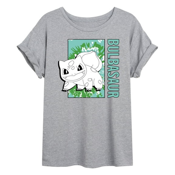 Pokémon - Tie Dye Bulbasaur - Juniors Ideal Flowy Muscle T-Shirt