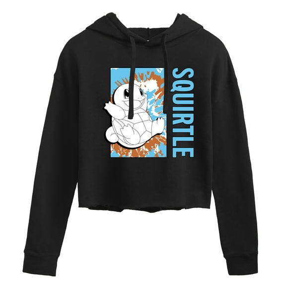 Pokémon - Tie Dye Squirtle - Juniors Cropped Pullover Hoodie