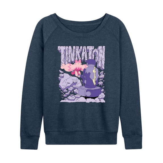 Pokémon - Tinkaton Slam Lightweight French Terry Wide Neck Long Sleeve Graphic Shirt