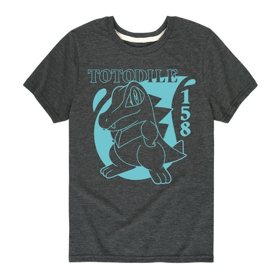 Pokémon - Totodile Water Type - Boy's Youth Short Sleeve Graphic T-Shirt