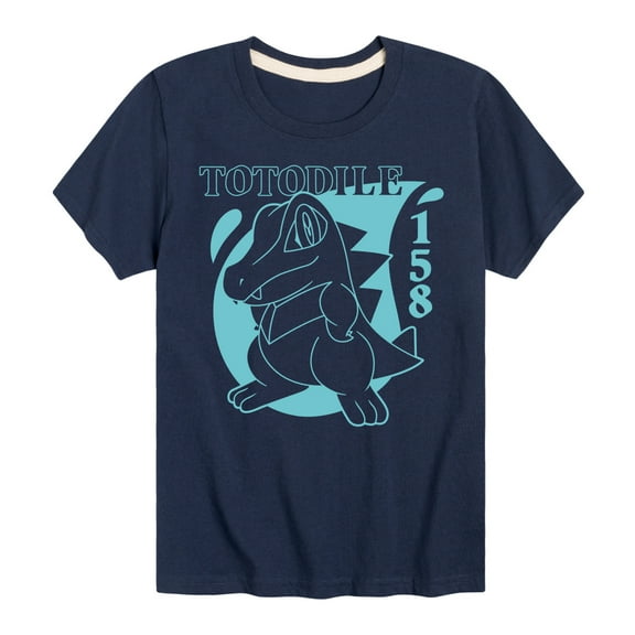 Pokémon - Totodile Water Type - Boy's Youth Short Sleeve Graphic T-Shirt