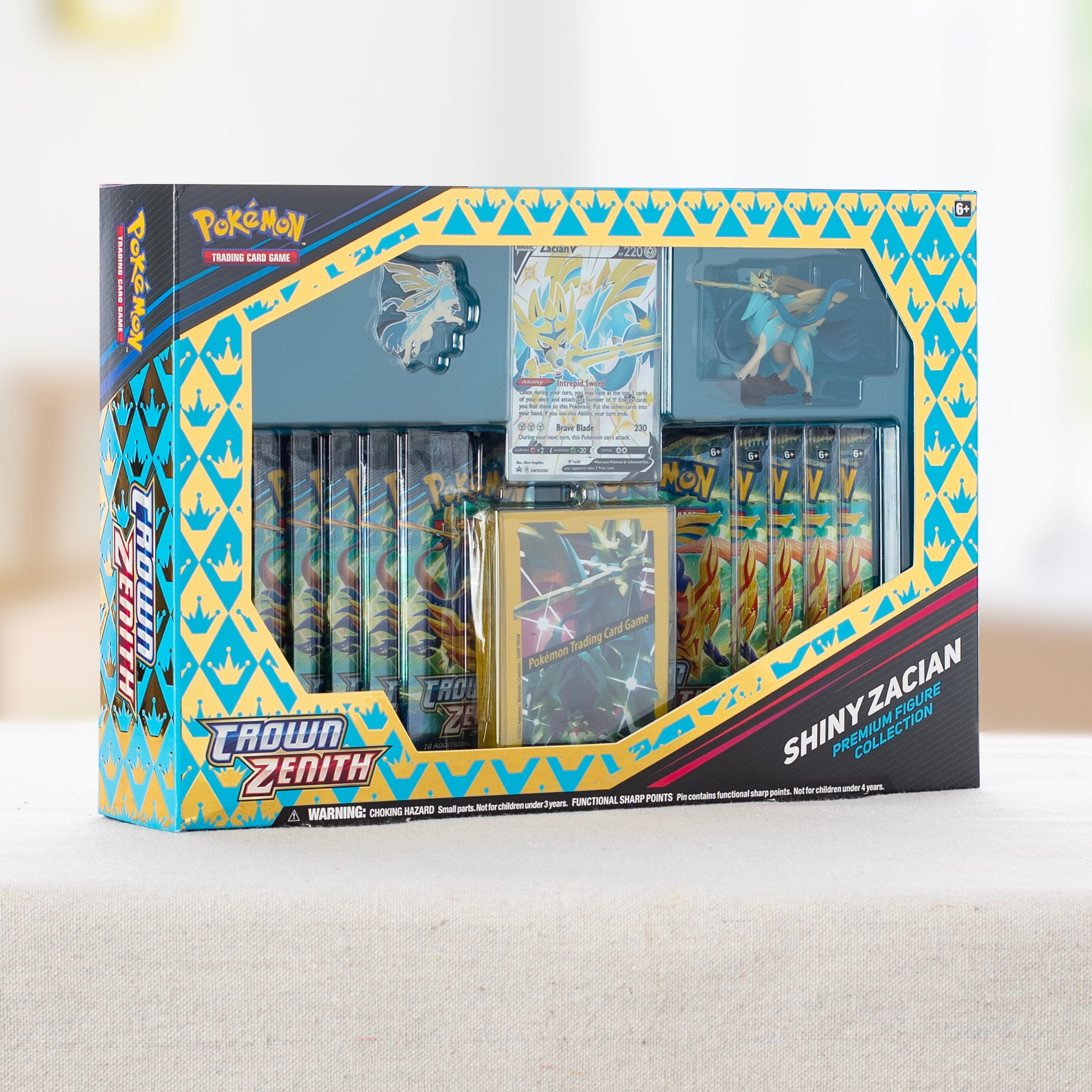  Pokemon Crown Zenith Shiny Zacian Premium Figure Collection :  Toys & Games