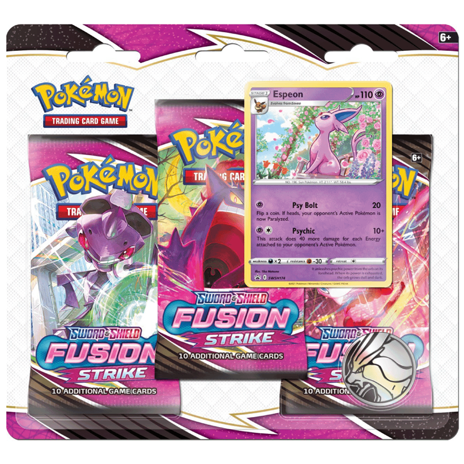 Pokémon Trading Card Games: SAS8 Fusion Strike 3Pk Blister - Espeon