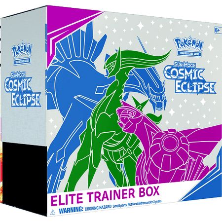 Pokemon TCG: Sun and Moon 12 Cosmic Eclipse Elite Trainer Box- 8 S&M Cosmic Eclipse booster packs | 65 card sleeves featuring Arceus & Dialga & Palkia | 1 acrylic TAG TEAM GX marker
