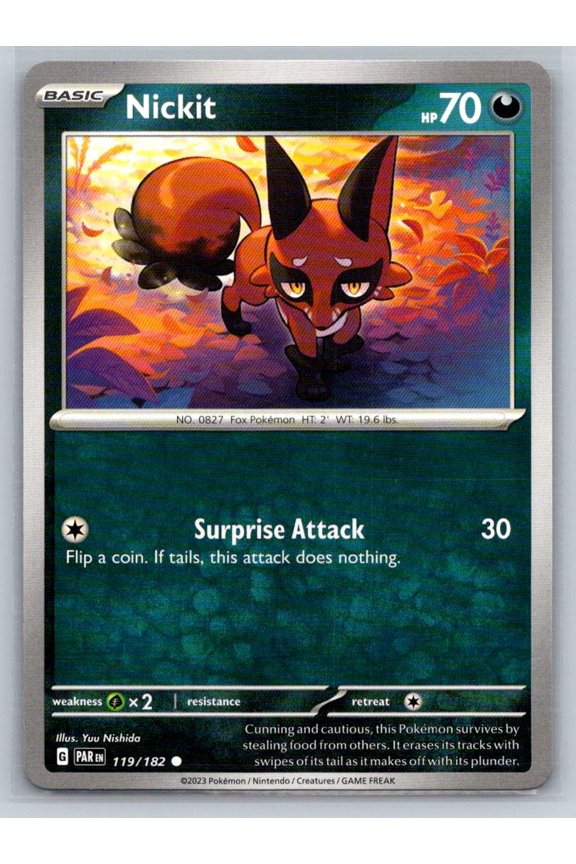 Trading Card SV04 Paradox Rift Nickit Common #119/182 Near Mint English