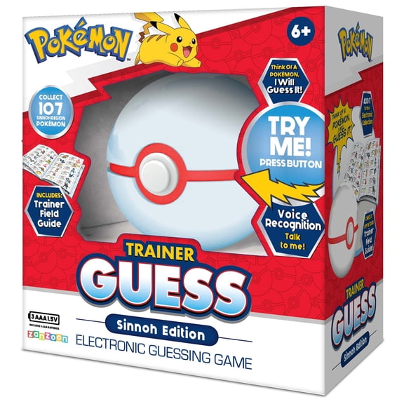 Pokmon: Trainer Guess - Sinnoh - Electronic Guessing Game, Collect 107 Regional Pokemon, Field Guide, Talk To Your Light & Sound Poke Ball, Kids 6+
