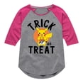 thumbnail image 1 of Pokémon - Trick Or Treat - Youth Girls Raglan Graphic T-Shirt, 1 of 5