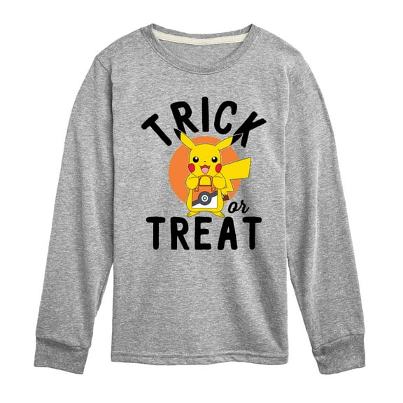 Pokémon - Trick Or Treat - Youth Long Sleeve Graphic T-Shirt