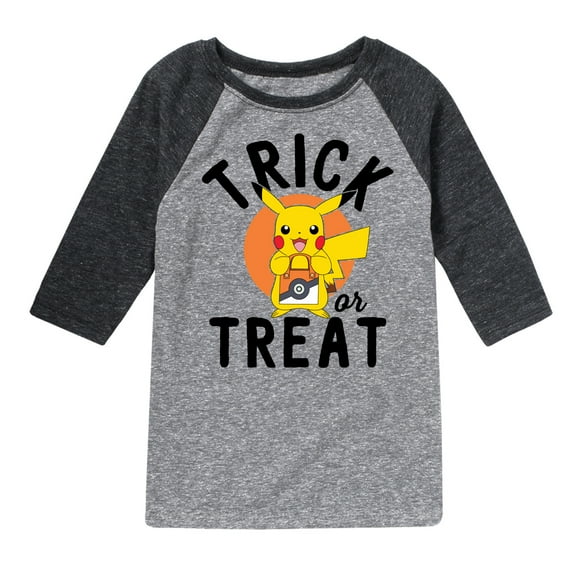 Pokémon - Trick Or Treat - Youth Raglan Graphic T-Shirt