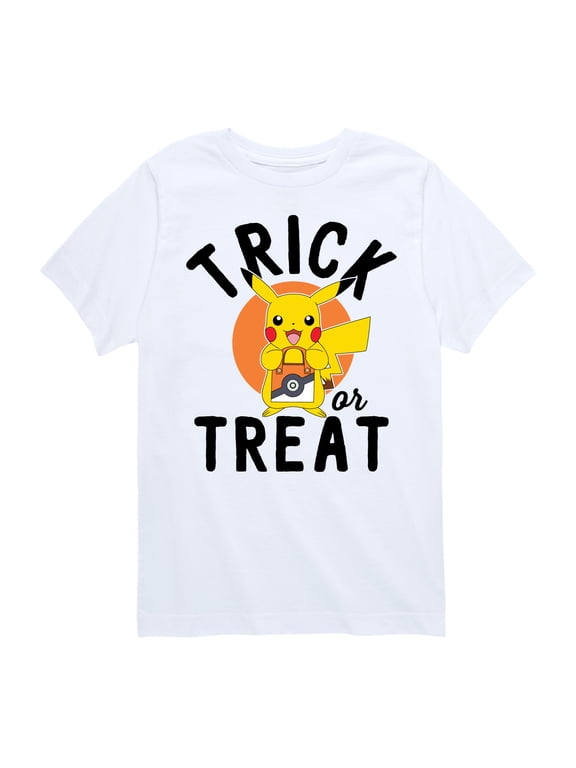Pokémon - Pikachu Halloween Trick Or Treat Boys' Short Sleeve Graphic T-Shirt