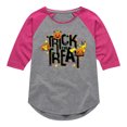 thumbnail image 1 of Pokémon - Trick or Treat - Youth Girls Raglan Graphic T-Shirt, 1 of 5